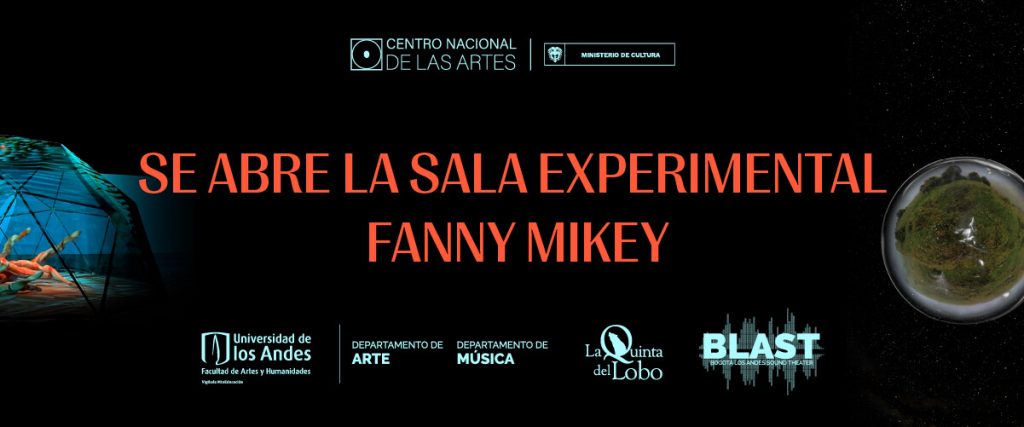 Pieza gráfica invitando a la apertura de la sala experimenta Fanny Mikey