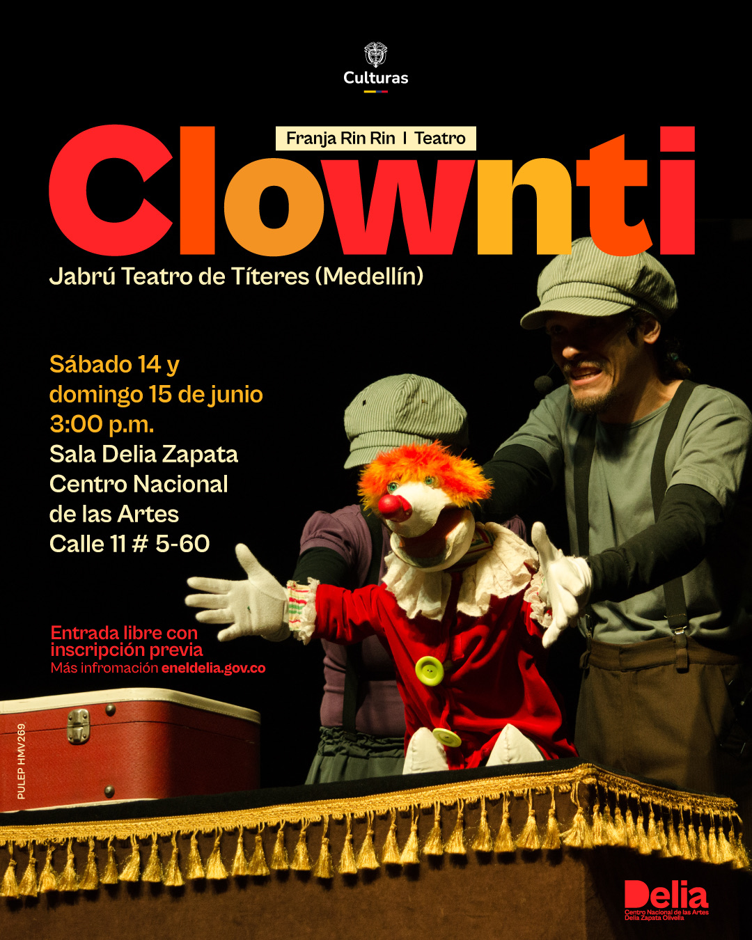 Clownti, obra de la compañía Jabru, El Arte de Encantar – Teatro de Títeres Fundación, narra la historia de un personaje solitario que, al abrir la maleta de los recuerdos de su padre, descubre los objetos con los que este se transformaba en payaso. A través del juego y la torpeza, Clownti emprende un viaje emotivo y lleno de humor hacia la memoria, la ternura y la amistad.