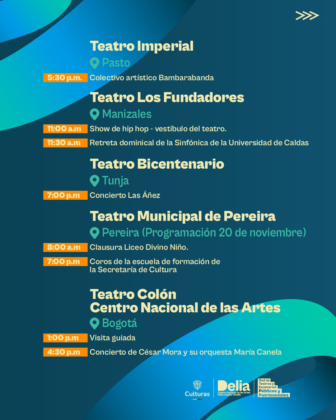 Programación - Día Nacional de los Escenarios Públicos y Patrimoniales - 23 de Noviembre