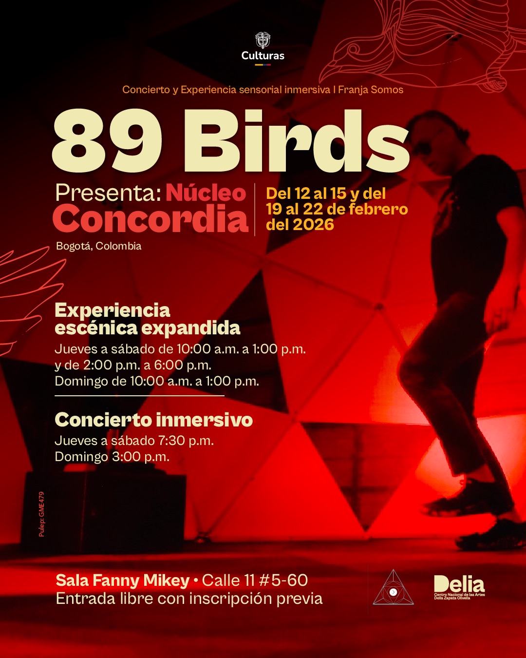 89 Birds es un proyecto musical que desarrolla experiencias inmersivas donde la música electrónica se vincula con reflexiones sobre la naturaleza y el entorno, invitando a una escucha atenta y a una relación más consciente con el planeta.