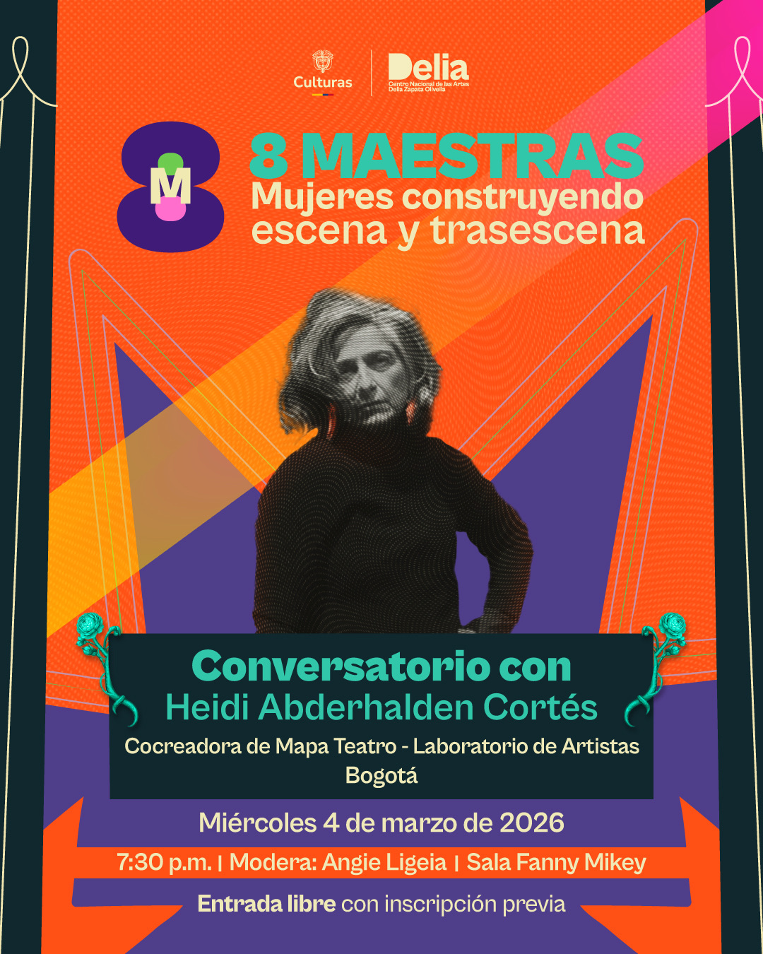Abderhalden ha desarrollado, durante más de cuatro décadas, un trabajo que articula creación, investigación y pedagogía. Su apuesta por las dramaturgias contemporáneas, el teatro expandido y los “laboratorios del imaginario social” ha abierto nuevas formas de representación, vinculando arte y realidad política, memoria y experimentación escénica.