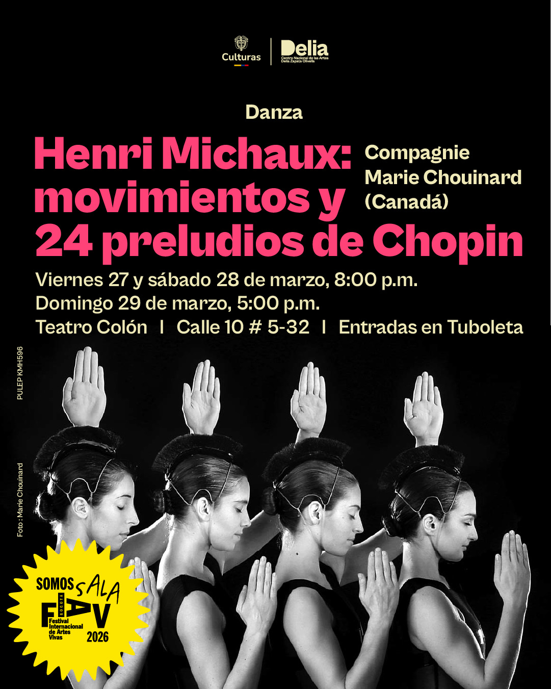 Danza Henri Michaux: movimientos y 24 preludios de Chopin Compagnie Marie Chouinard (Canadá) Teatro Colón