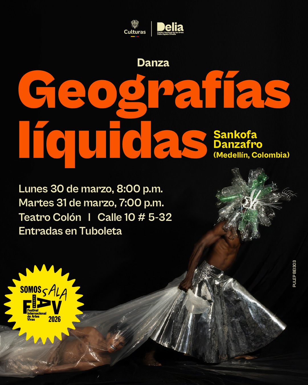 ‘Geografías líquidas’ - Sankofa Danzafro - Medellín Con dirección y coreografía de Rafael Palacios, la obra ‘Geografías líquidas’ explora la relación vital entre las comunidades afro y los ecosistemas acuáticos como los ríos, los arroyos y el mar.