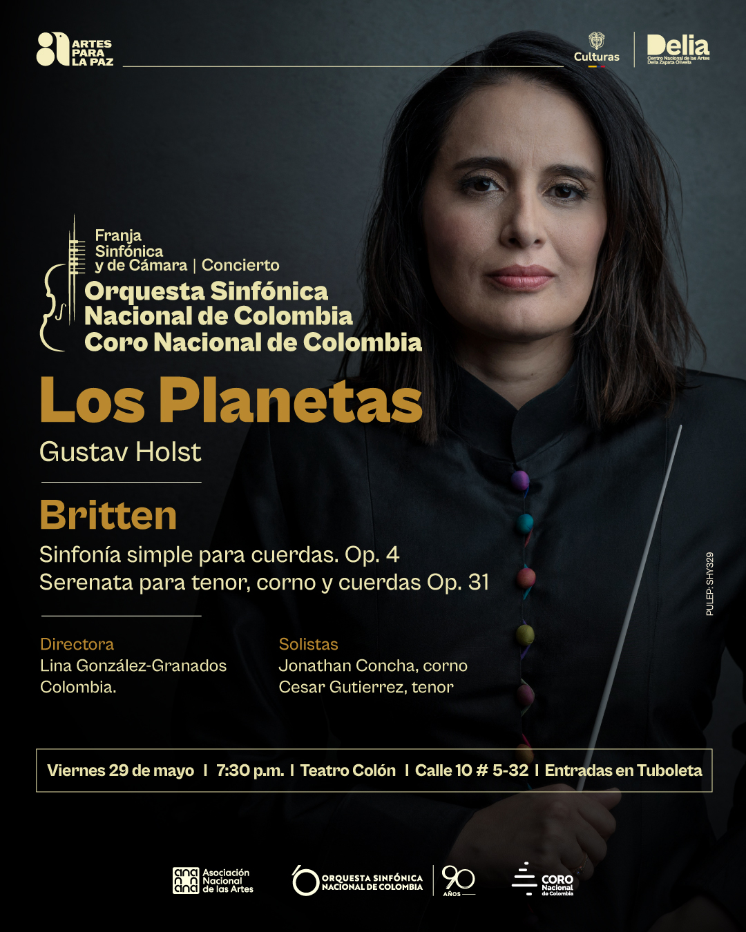 Homenaje al aniversario de Benjamin Britten bajo la dirección de Lina González-Granados. La Sinfonía simple para cuerdas, op. 4 despliega la vitalidad, la elegancia y la claridad de una escritura temprana que conserva ya la agudeza del compositor británico.
