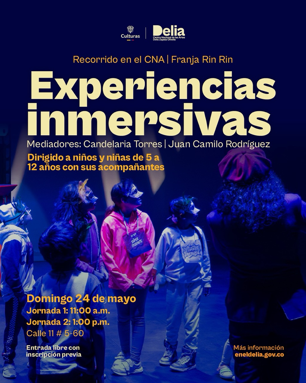 Experiencias inmersivas llega con dos jornadas para recorrer el Centro Nacional de las Artes desde una mirada distinta: un viaje que inicia en la Sala Fanny Mikey y culmina en la Sala Mallarino, atravesando espacios donde la música, la danza y el teatro se convierten en experiencias para explorar, sentir y habitar.