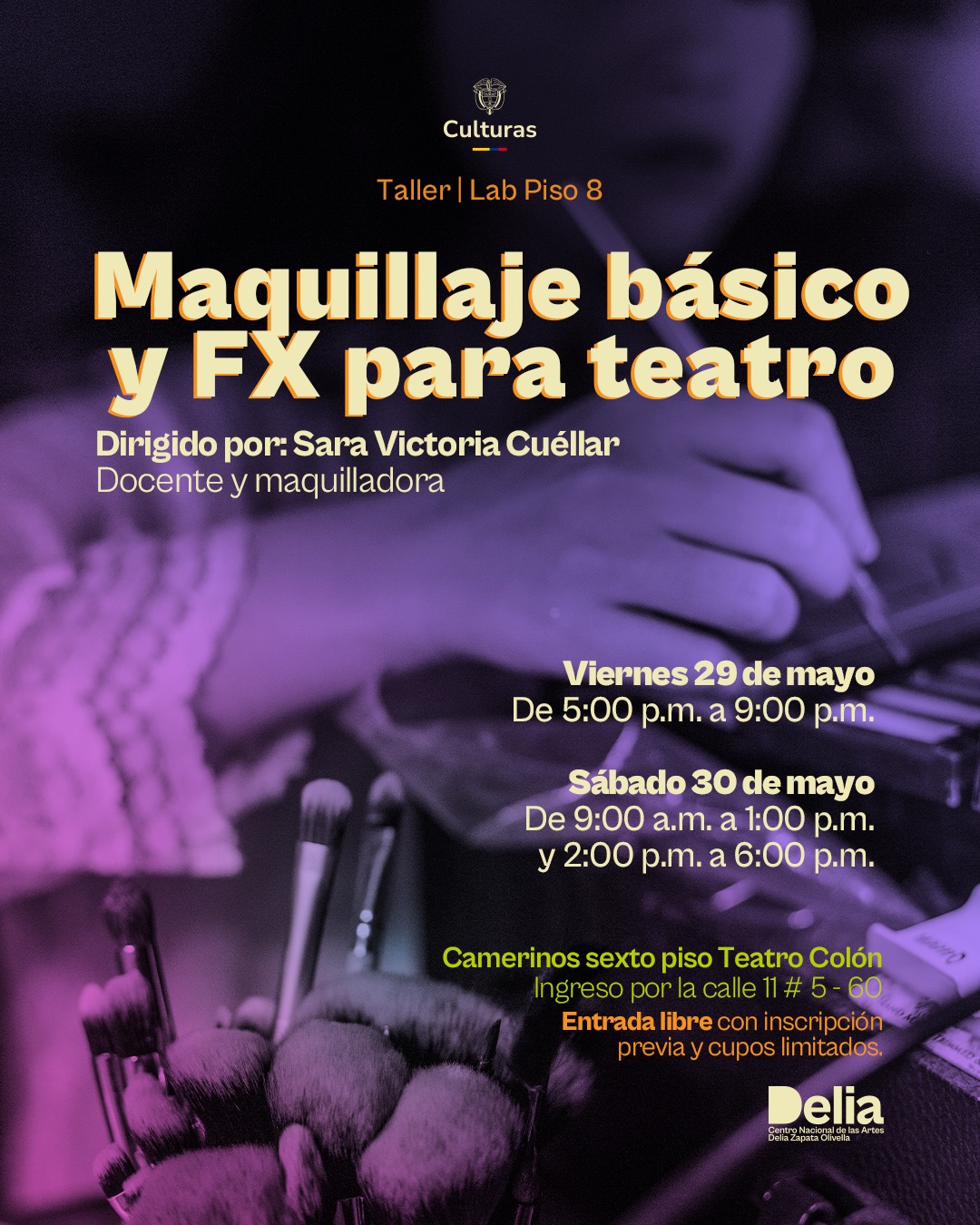 Lab Piso 8 abre sus puertas a la exploración y el oficio con un nuevo taller del laboratorio Piso 8, un espacio dedicado a la formación, la investigación y el desarrollo de tecnologías para las artes escénicas. En esta ocasión, la invitación es a sumergirse en el universo del maquillaje teatral: un lenguaje que transforma cuerpos, construye personajes y amplía las posibilidades de la escena.