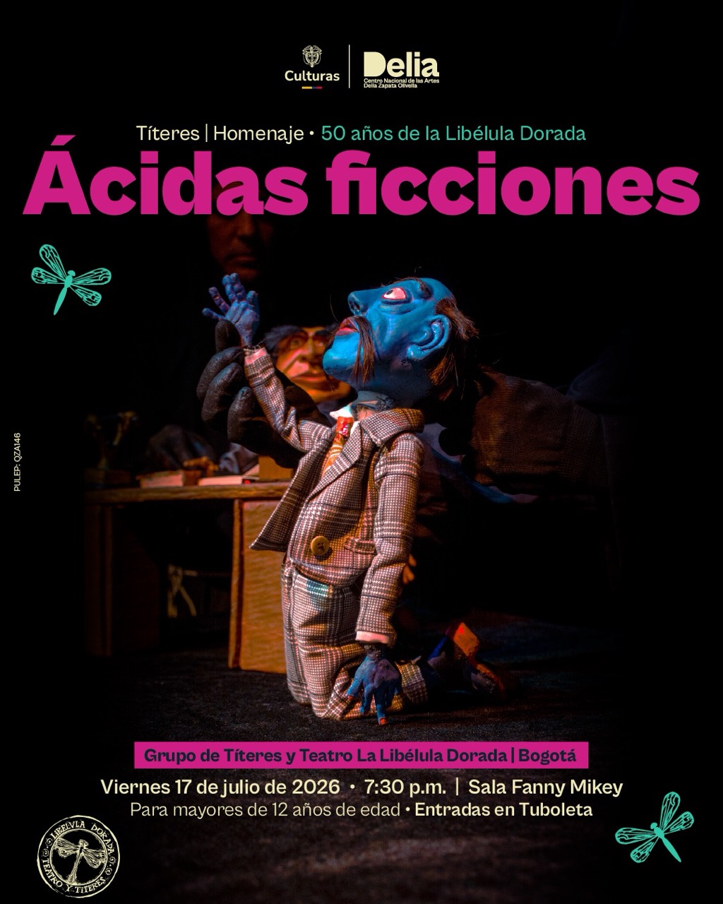 Ácidas Ficciones son cuatro historias mínimas, que gravitan en torno al final de la existencia. Todas al hacer yunta, conforman un universo colorido y fantástico en donde el humor negro de los títeres