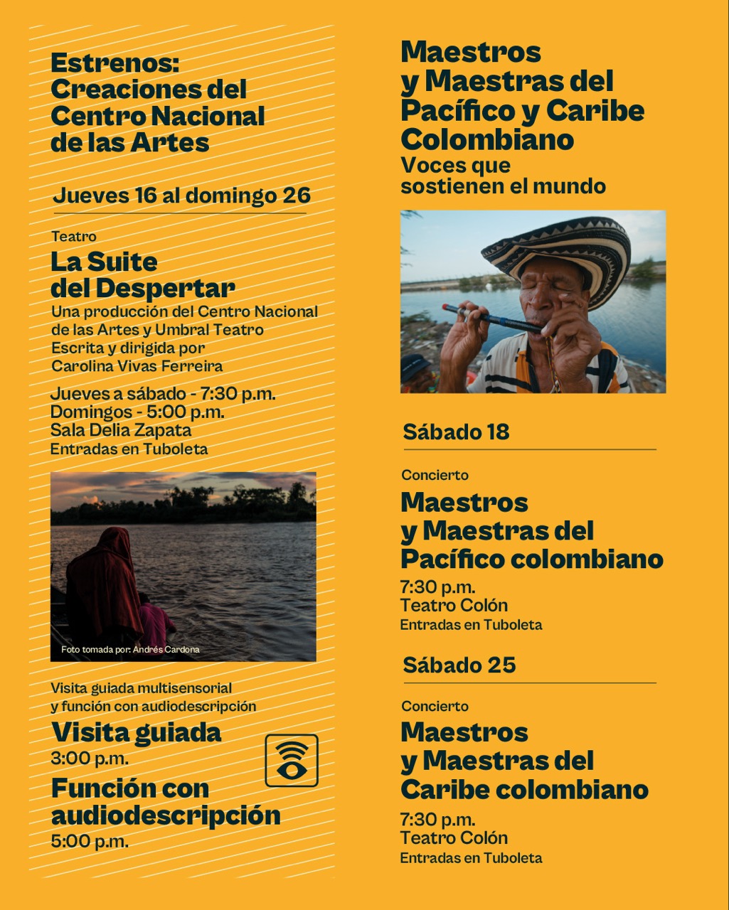 Programación Julio - 2026 Centro Nacional de las Artes - Teatro Colón