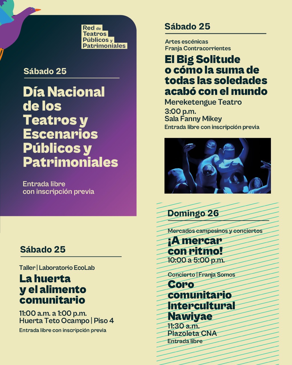 Programación Julio - 2026 Centro Nacional de las Artes - Teatro Colón
