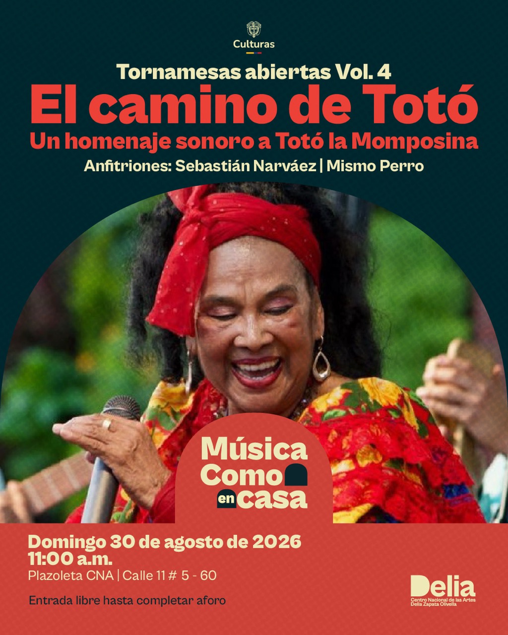 En el mes del cumpleaños de Totó la Momposina, la invitación es a buscar entre los vinilos aquellas músicas que dialogan con su universo sonoro y con las herencias afrodescendientes e indígenas del Caribe colombiano que marcaron su camino: música de farota, cumbia, bullerengue, chandé, mapalé, cantos tradicionales y músicas ceremoniales, entre otras.