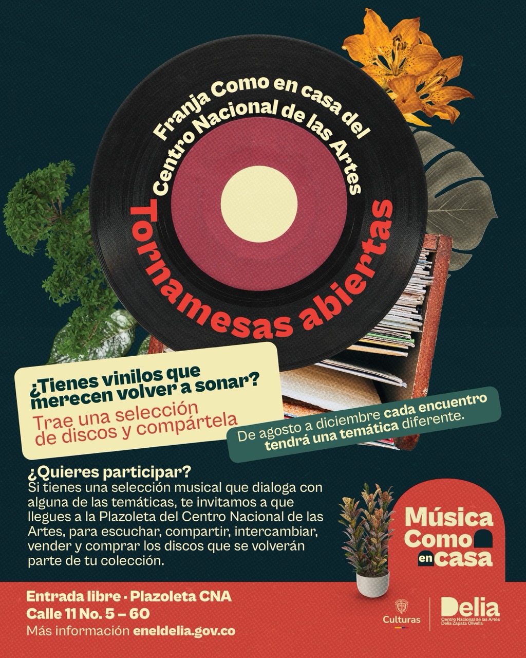Franja Como en casa – Tornamesas abiertas