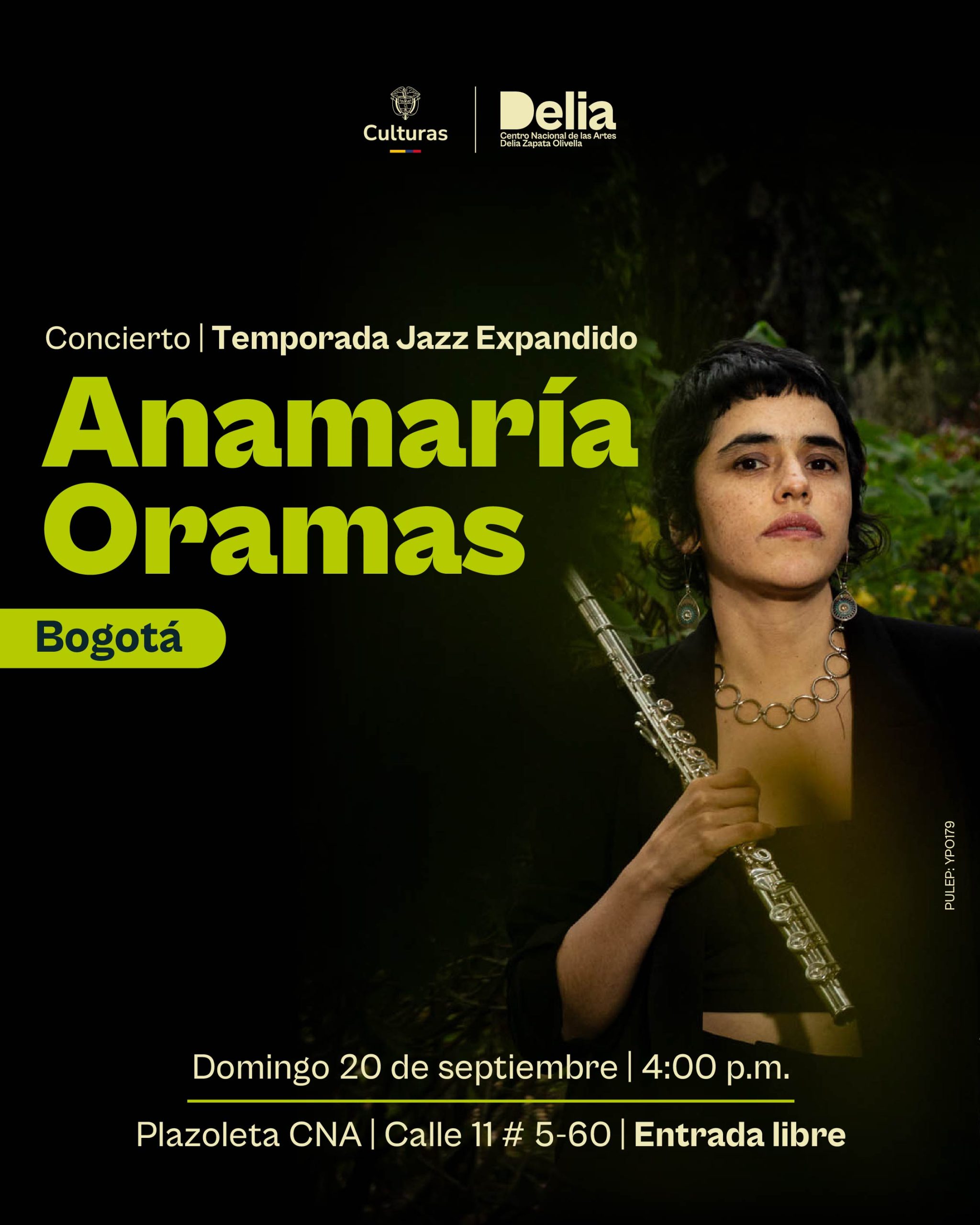 Anamaría Oramas ha construido a lo largo de 10 años, una de las propuestas más singulares del jazz colombiano contemporáneo: una exploración donde las músicas de viento del Caribe y el Pacífico dialogan con el lenguaje del jazz, creando un repertorio que transita entre la memoria, el territorio y la experimentación.