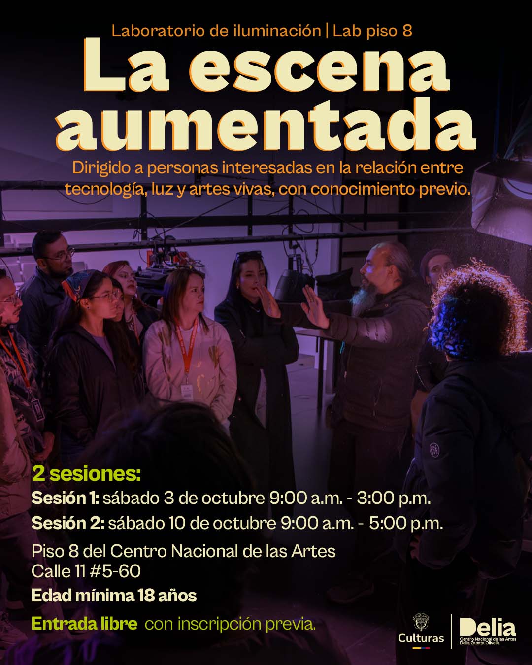 Lab Piso 8 – La Escena Aumentada es un espacio de creación y exploración tecnológica que invita a descubrir nuevas posibilidades para el diseño de iluminación escénica.