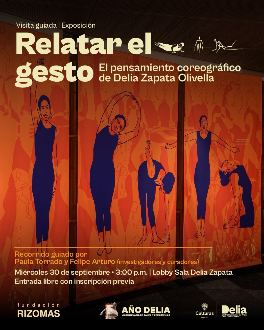 Los curadores e investigadores de la exposición dedicada a la memoria de Delia Zapata Olivella, Edelmira Massa Zapata y Liliana Angulo Cortés conducirán una visita guiada por los archivos que dan forma a la muestra.