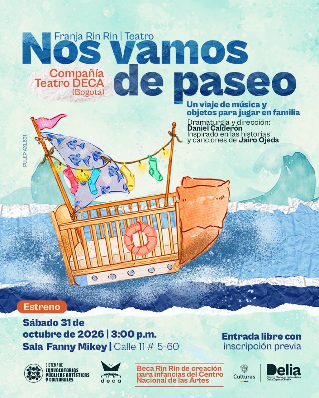Nos vamos de paseo es una obra de teatro musical de objetos para la primera infancia y el público familiar, creada por la Compañía Teatro DECA junto al reconocido cantautor Jairo Ojeda, bajo la dirección de Daniel Calderón.